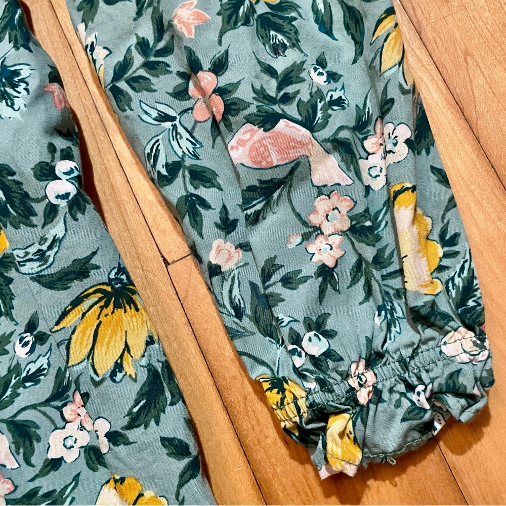Janie and Jack Floral Ruffle Bow Collar Dress - Picture 3 of 7